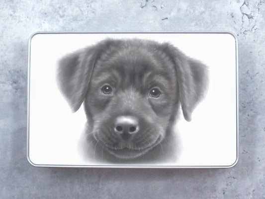 Labrador Retriever Black Tin Box (Dog Breeds)