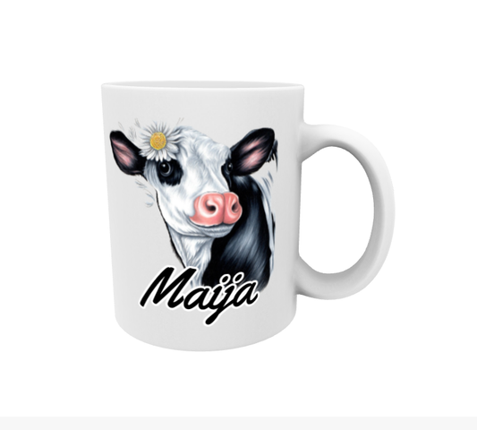 Maija / Svartvit ko-mugg
