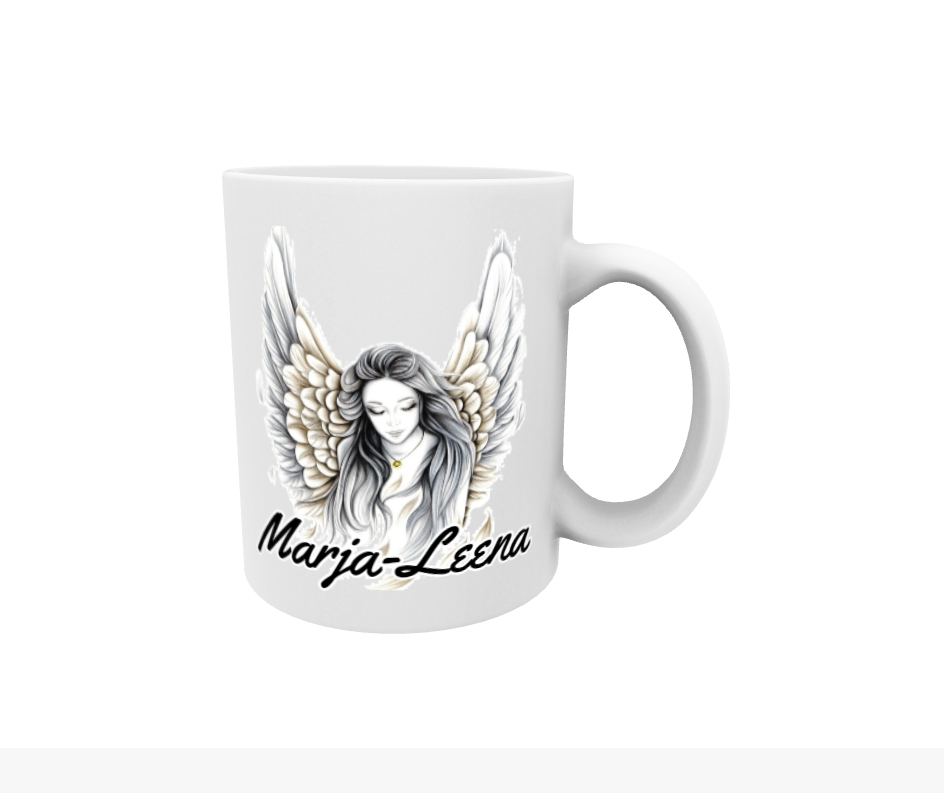 Marja-Leena / Angel - Name mug (20mm text)