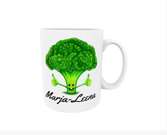 Marja-Leena / Asparagus -Name mug (20mm text)