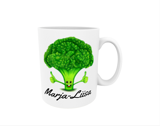 Marja-Liisa / Asparagus -Name mug (20mm text)