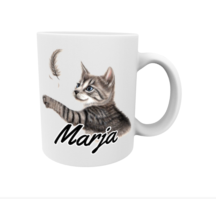 Marja / Harmaa Kissa ja Sulka -Muki