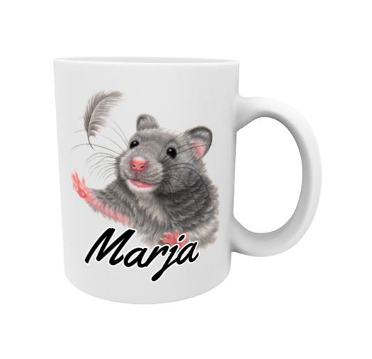 Berry / Mouse and Feather Mug
