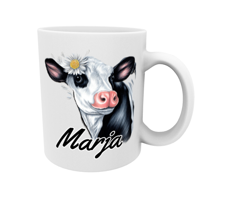 Marja / Mustavalkoinen Lehmä -Muki