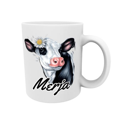 Merja / Mustavalkoinen Lehmä -Muki