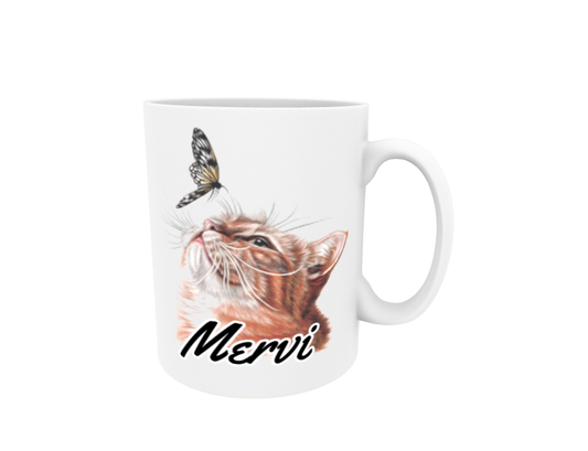 Mervi / Punainen Kissa ja Perhonen -Nimimuki