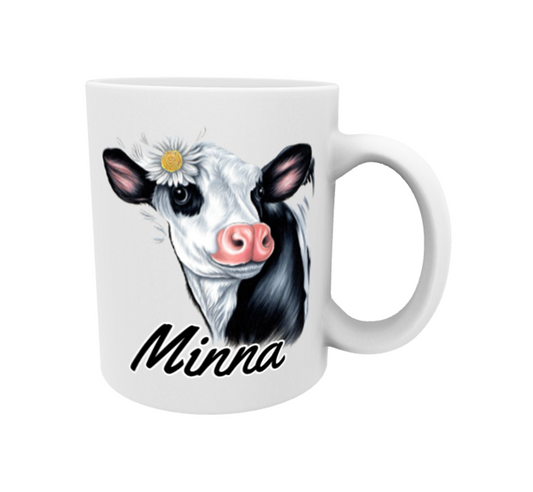 Minna / Svartvit Ko-mugg