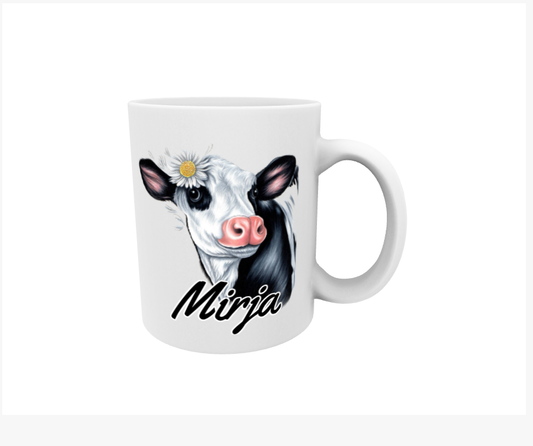 Mirja / Svartvit Ko - Namnmugg