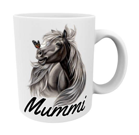 Mummi / Hevonen ja Perhonen -Muki