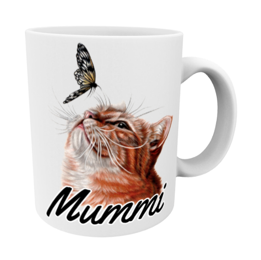 Mormor/Katt och Fjäril Mugg