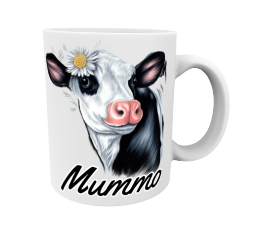 Mormor/Ko Svartvit Mugg
