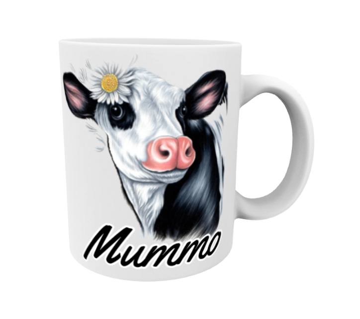 Mummo / Lehmä Mustavalkoinen -Muki