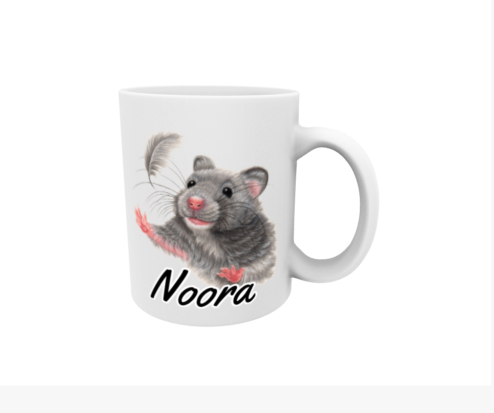 Noora / Mouse and Feather - Name Mug