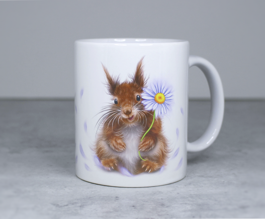 Squirrel and Daisy Mug 