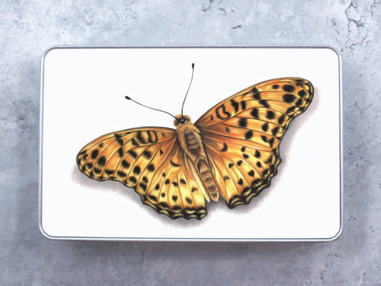 Butterfly Yellow Tin Box