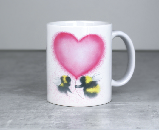 Bumblebee´s and Heart Mug