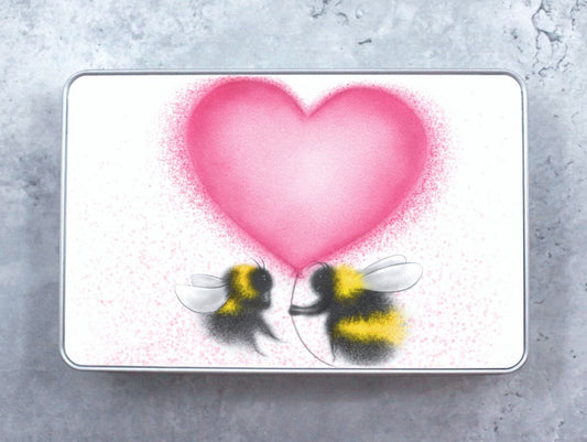 Bumblebee´s and Heart Tin Box
