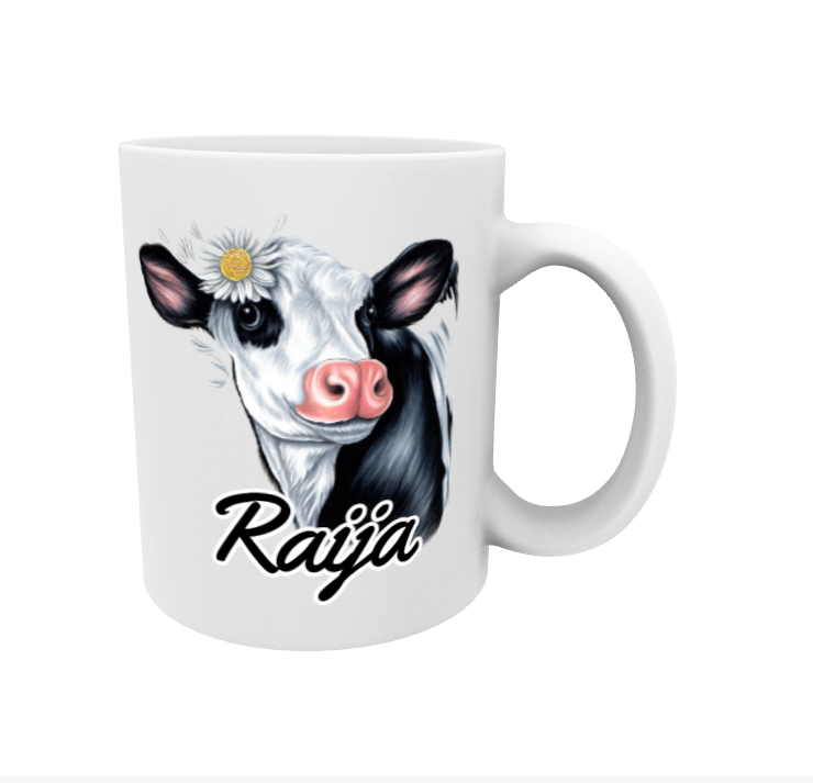 Raija / Mustavalkoinen Lehmä -Muki