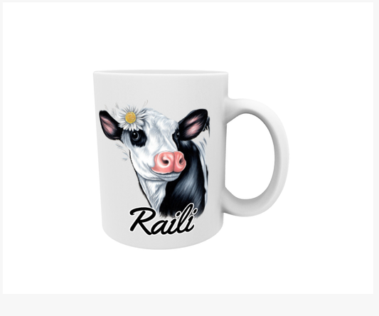 Raili / Svartvit Ko - Namnmugg