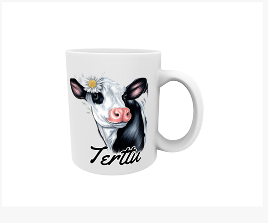 Terttu / Svartvit Ko - Namnmugg