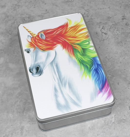 Unicorn Rainbow Tin Box