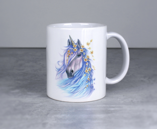 Yksisarvinen Sininen -Muki - ArtByAnnaK
