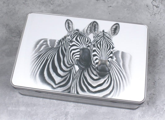 Zebra Pair - Tin Box