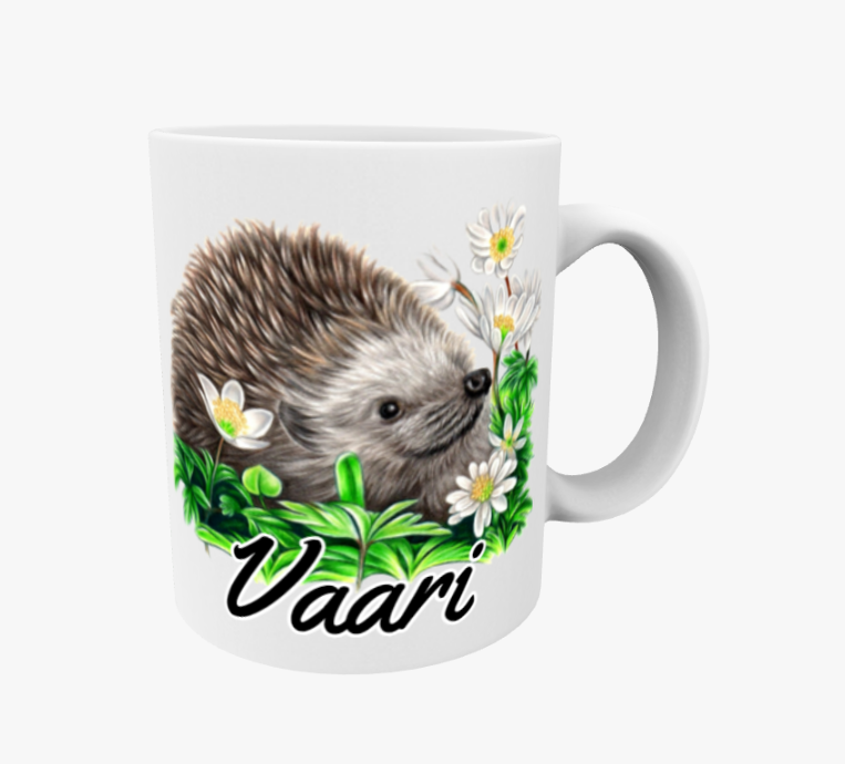 Morfar / Igelkott och blommor mugg