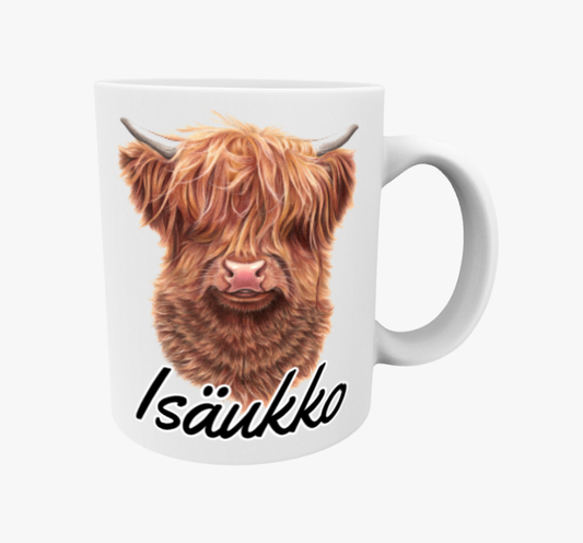 Morfar / Highland Cattle-mugg