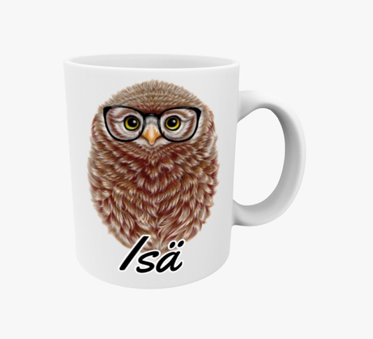 Dad / Owl and Glasses Mug