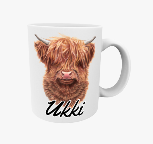 Morfar / Highland Cattle-mugg
