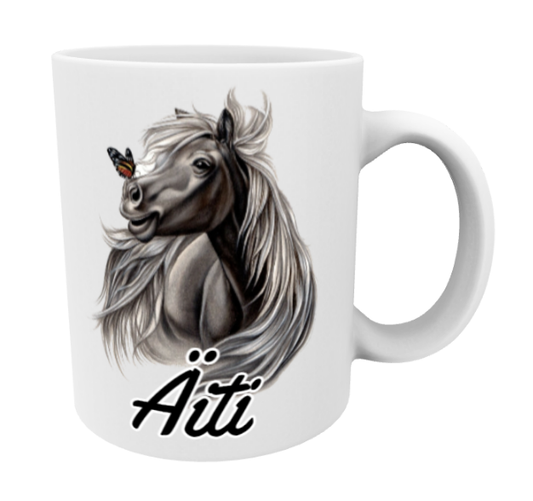Äiti / Hevonen ja Perhonen -Muki