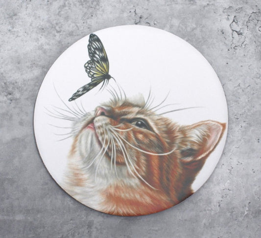 Katt och fjäril - Musmatta